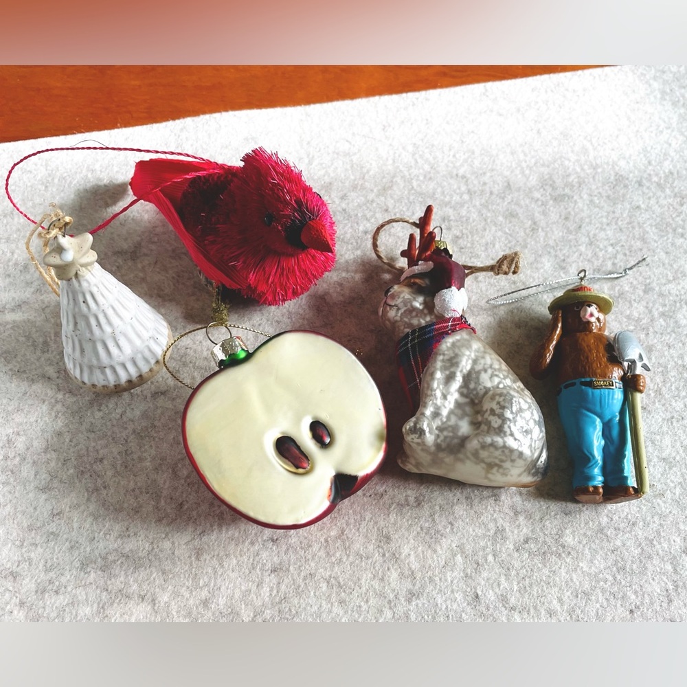 Assorted Christmas ornaments